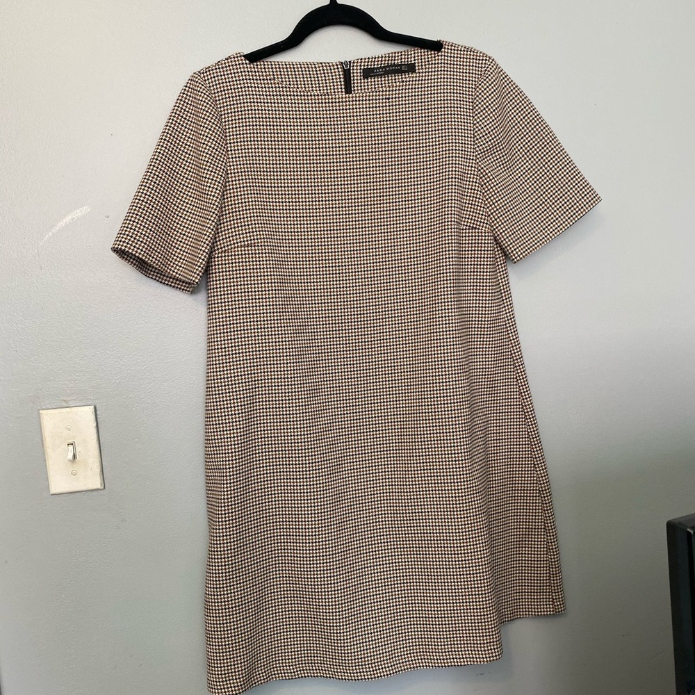 Zara houndstooth dress